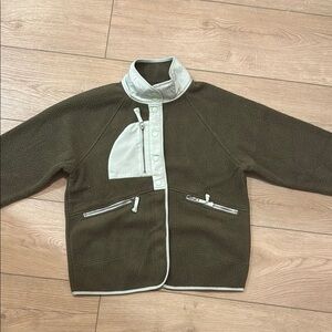 Brand New Layered NYC Olive Fleece Jacket